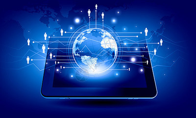 全球技术与平板电脑现代网络